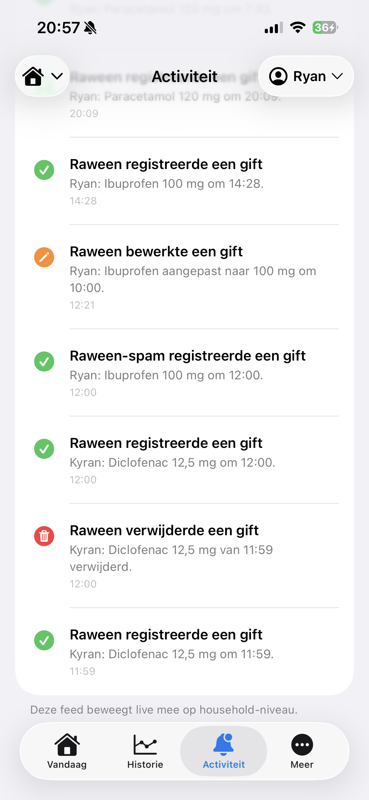 Uitgebreide tijdlijn voor thuisgebruik in Analgesie